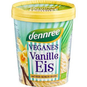Veganes Vanilleeis auf Reis-Kokos-Basis
