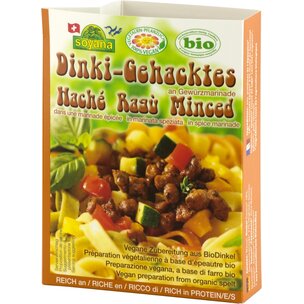 Dinki-Gehacktes an Gewürzmarinade aus BioDinkel