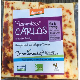 Flammkäs Carlos, Bratkäse feurig, fix und fertig für Ofen, Pfanne, Grill