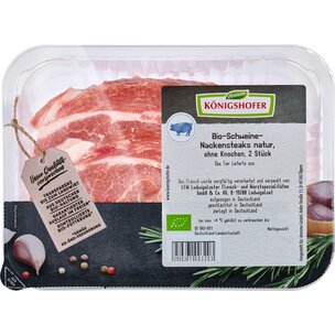 Schweine-Nackensteaks natur, ohne Knochen