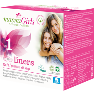 Bio Slipeinlagen Girls 1 aus 100% GOTS Bio Baumwolle MASMI - Einzeln verpackt