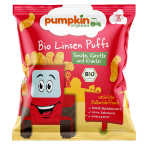 Bio Linsen Puffs mit Tomate, Karotte & Kräutern