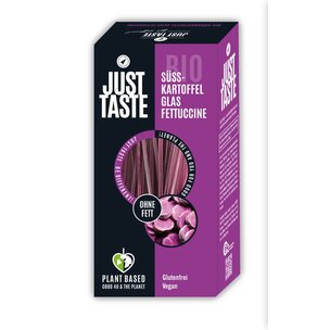 Just Taste Bio Lila Süsskartoffel Glas Fettuccine