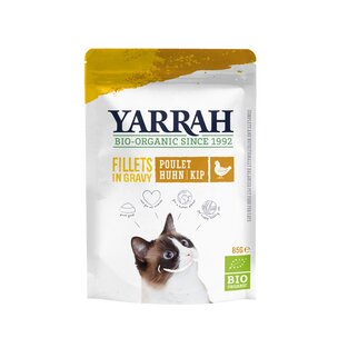 Katzen Bio Pouch Filets mit Huhn in soße