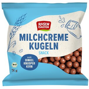 Milchcreme-Kugeln mit Dinkel-Knusper-Kern