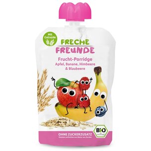 FF Bio Frucht-Porridge Apfel, Banane, Himbeere