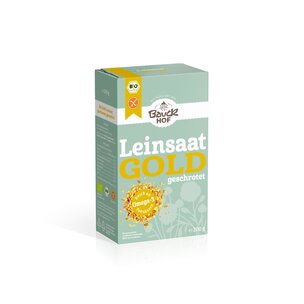 Gold-Leinsaat geschrotet glutenfrei Bio