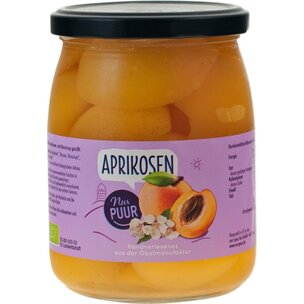 Aprikosen, halbe Frucht, m. Reissirup gesüßt