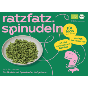 Bio Nudeln mit Spinatsoße