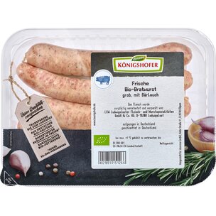 Frische Bratwurst grob, mit Bärlauch