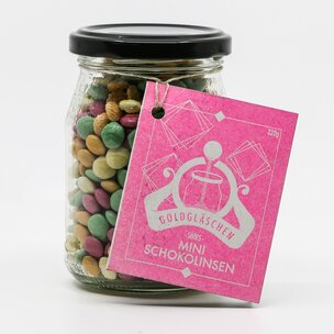 Mini-Schokolinsen - Goldgläschen