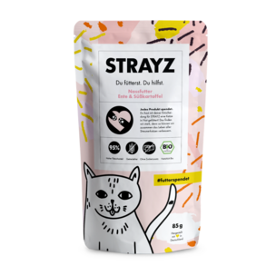 STRAYZ Katze Nassfutter Ente & Süßkartoffel BIO, 85g