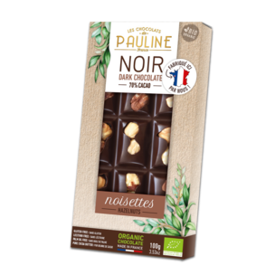 DARK CHOCOLATE TABLET 70% WITH HAZELNUTS