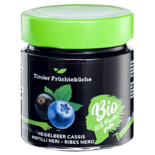BIO Heidelbeer-Cassis-Fruchtaufstrich 60% Fr. 260 g