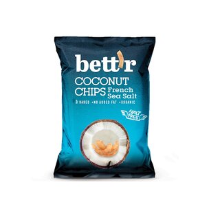 Bio Kokosnuss-Chips mit Meersalz,  Bett’r, 40g