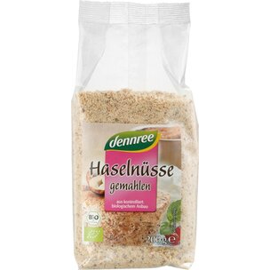 Haselnüsse, geröstet, gemahlen