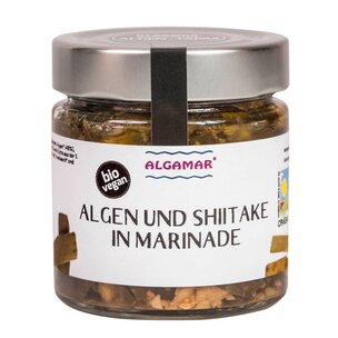 Algen und Shiitake in Marinade