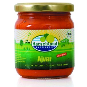 Bio-Ajvar Hot 210 ml Gl. MARSCHLAND