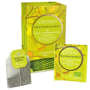 Creano Fruchtige Kamille Bio Kräuter-Früchteteemischung 40g (20x 2g)