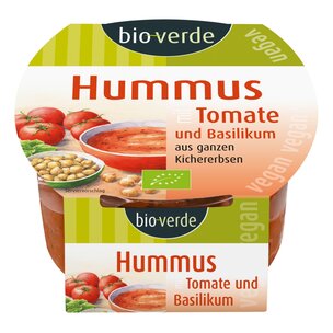 Hummus mit Tomate-Basilikum