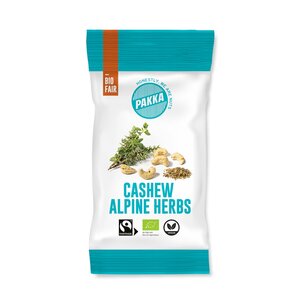 Cashew geröstet mit Alpenkräuter, Bio & Fairtrade, 30g